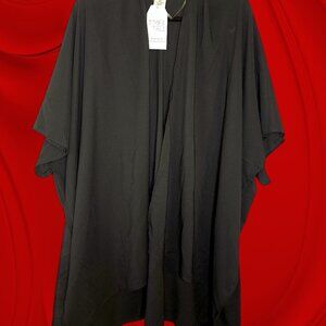 Draped waterfall vest with an eco‑minded design and effortless versatility.